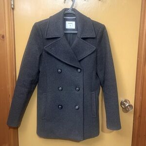 Grey Peacoat from Old Navy. Wool.